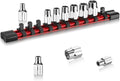 Workpro 10x Hex Socket Set 1/4" Drive Sae Standard & Shallow Socket