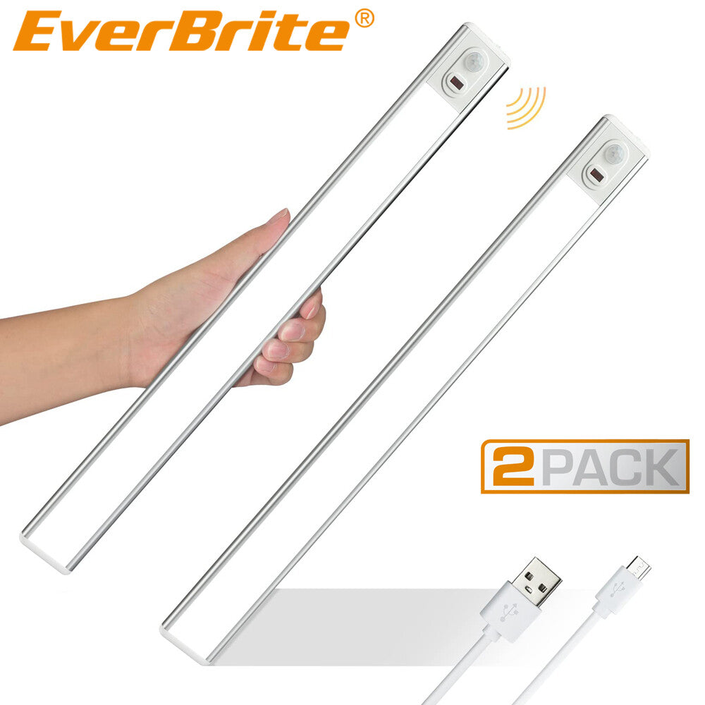 EverBrite 2PC 70LED Dimmer Under Cabinet Light 300Lumen Ultra Thin LED
