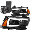 For 2011-2014 Dodge Charger Led Drl Bar Black Amber | Built Supply Co