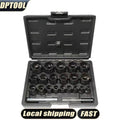 22PCS Bolt Nut Extractor Set 1/2" &3/8" Drive Impact Lug Nut Remover