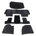 Black TPE Floor Mats for Chevrolet Traverse 7 Seats 2018-2023 3 Row Car Mat