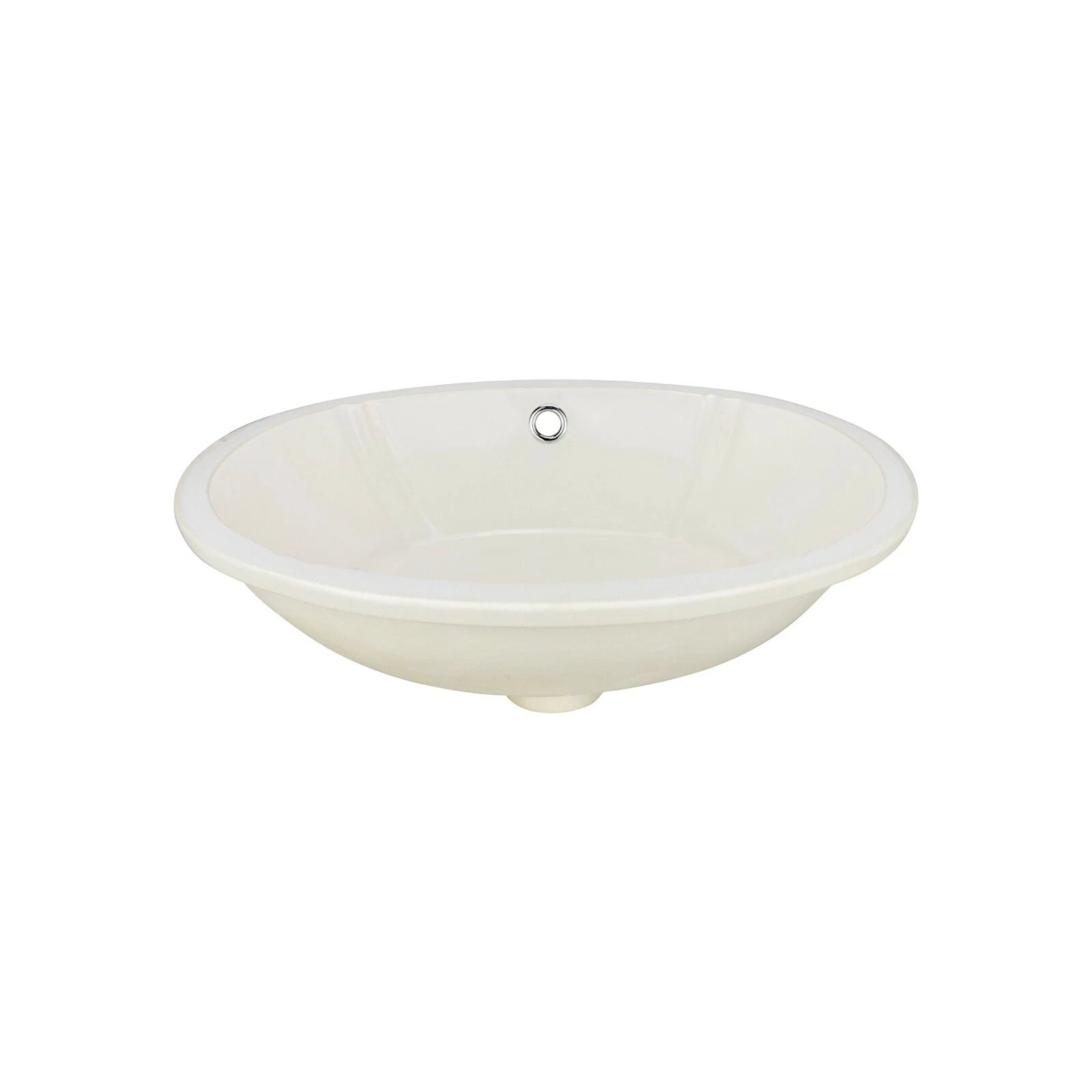 Petal Oval Shaped Undermount Bathroom Sink 17 -7/8" X 14-1/2" Ivory