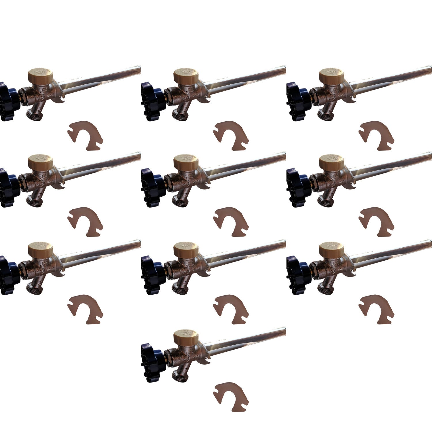 10 Pack 1/2" Pex B X 3/4" GHT Garden Valve,Anti - Sipho