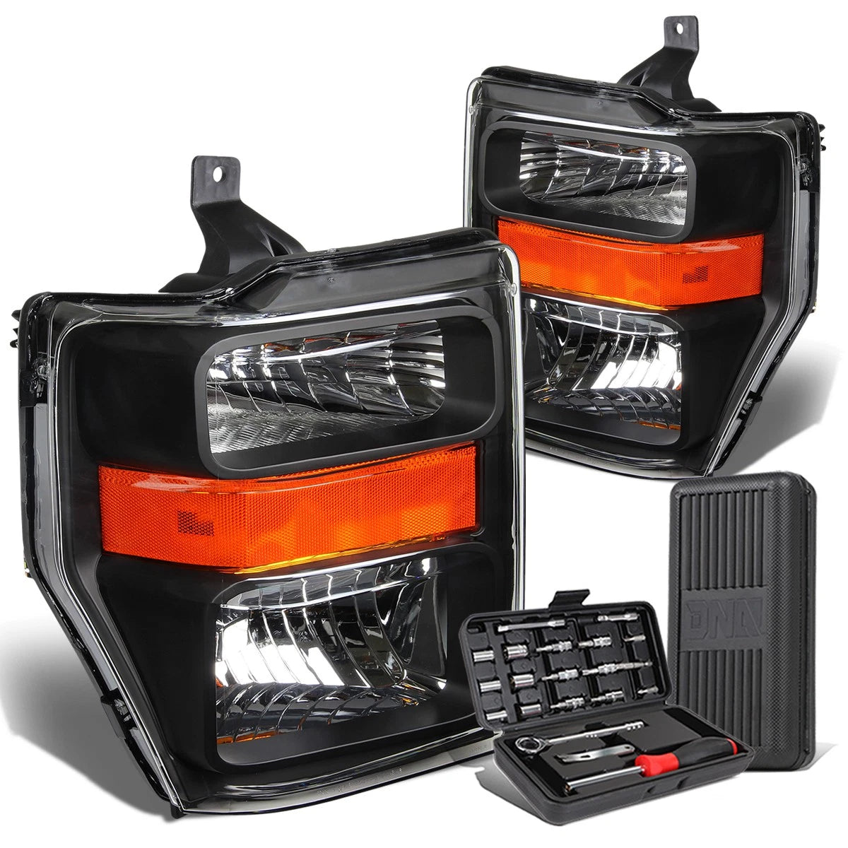 For 2008-2010 Ford Super Duty Pair Black/amber | Built Supply Co