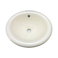 Lily Oval Shaped Drop-in Bathroom Vanity Sink 17-1/4" X 15-1/4" Ivory