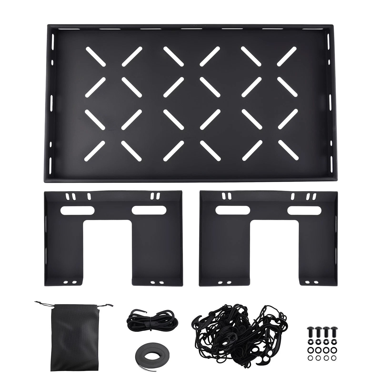 Cargo Organizer Basket for 2007-2026 Jeep Wrangler JK JL 4-Door Black Steel