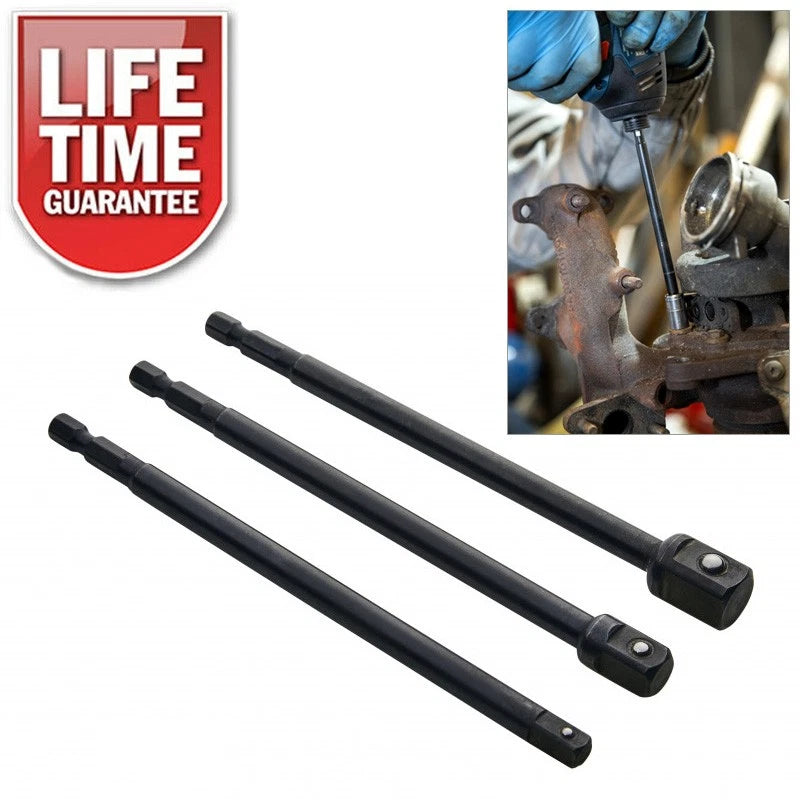 6" 150mm Impact Socket Convertor Adaptor Extension Bar Set 1/4" 3/8"