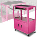 22"-42" Height Adjustable Purple Steel 2-tier Av | Built Supply Co