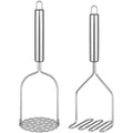 2 Pack Kitchen Potato Masher Stainless Steel For Efficient Food