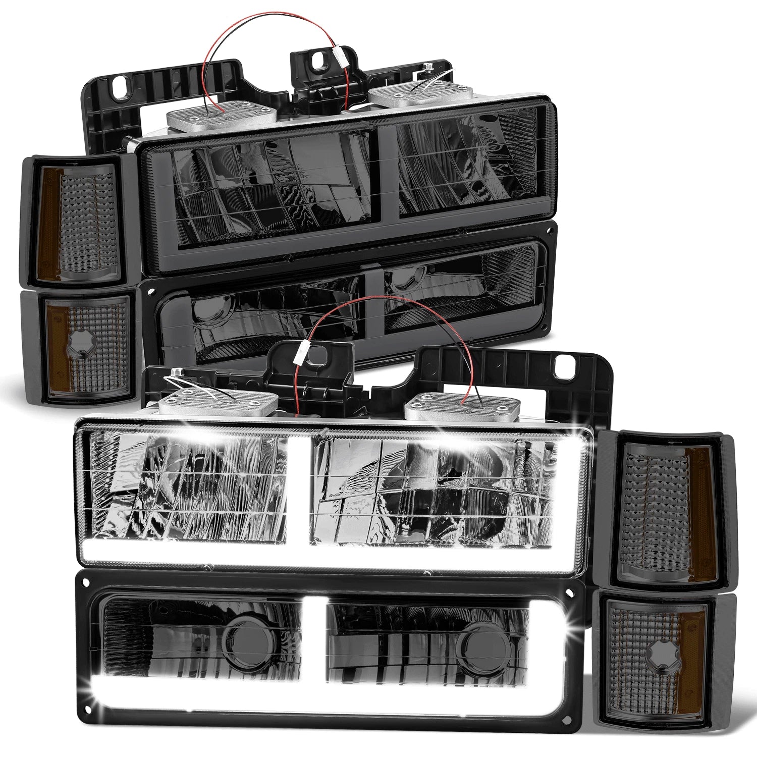 Fit 94-00 Gmc C/k 1500-3500 F-LED Drl | Built Supply Co