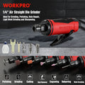 Workpro Air Die Grinder 1/4" Pneumatic Straight Die Grinder 25000rpm