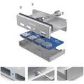 Silver Orico Mh4pu Aluminum Alloy Four Ports Usb 3.0 Clip-type