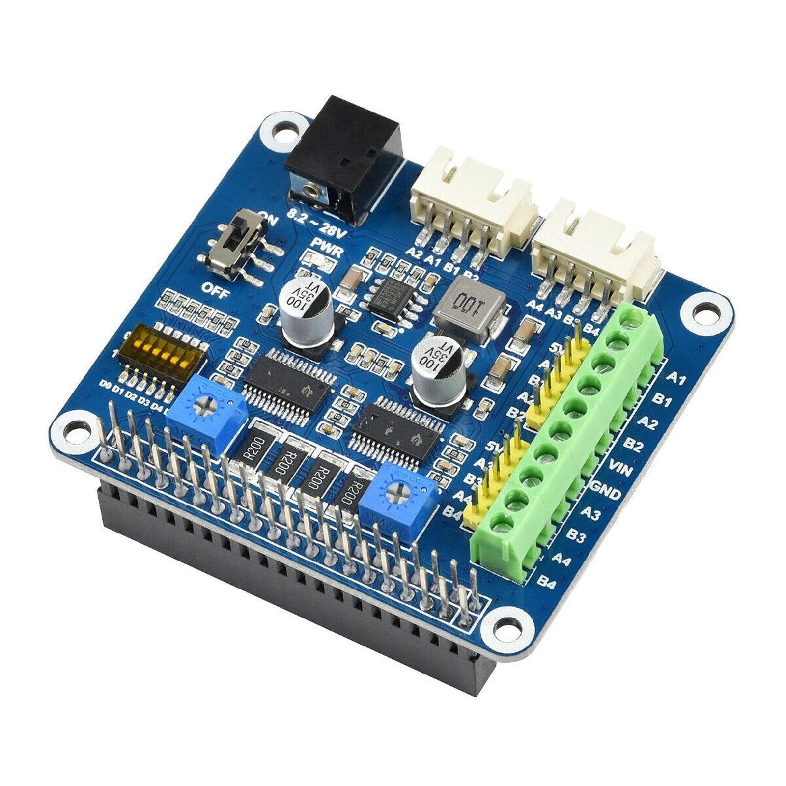 2-ch Stepper Motor Driver Hat For Raspberry Pi Zero W Wh 3 A B Plus 4