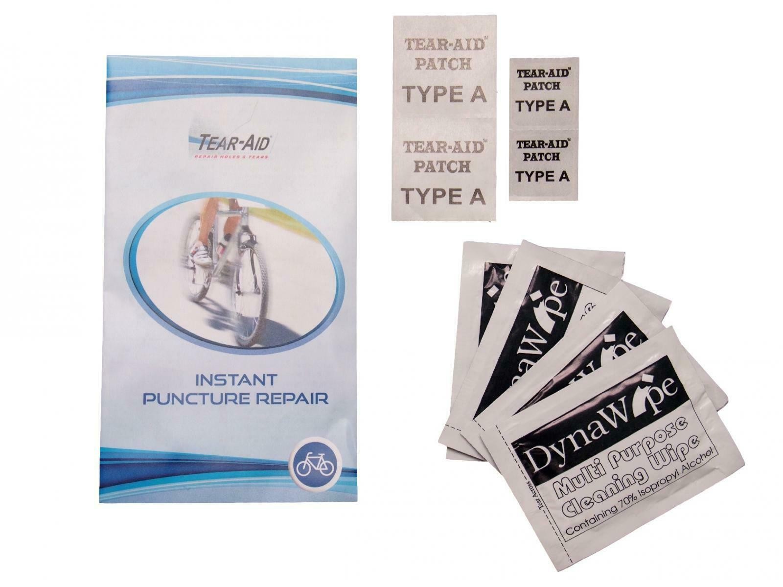 Tear Aid Patch Kit Instant Tyre Puncture Repair Type A x 4