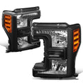 Fit 17-19 F250 F350 Super Duty Black Housing Amber | Built Supply Co