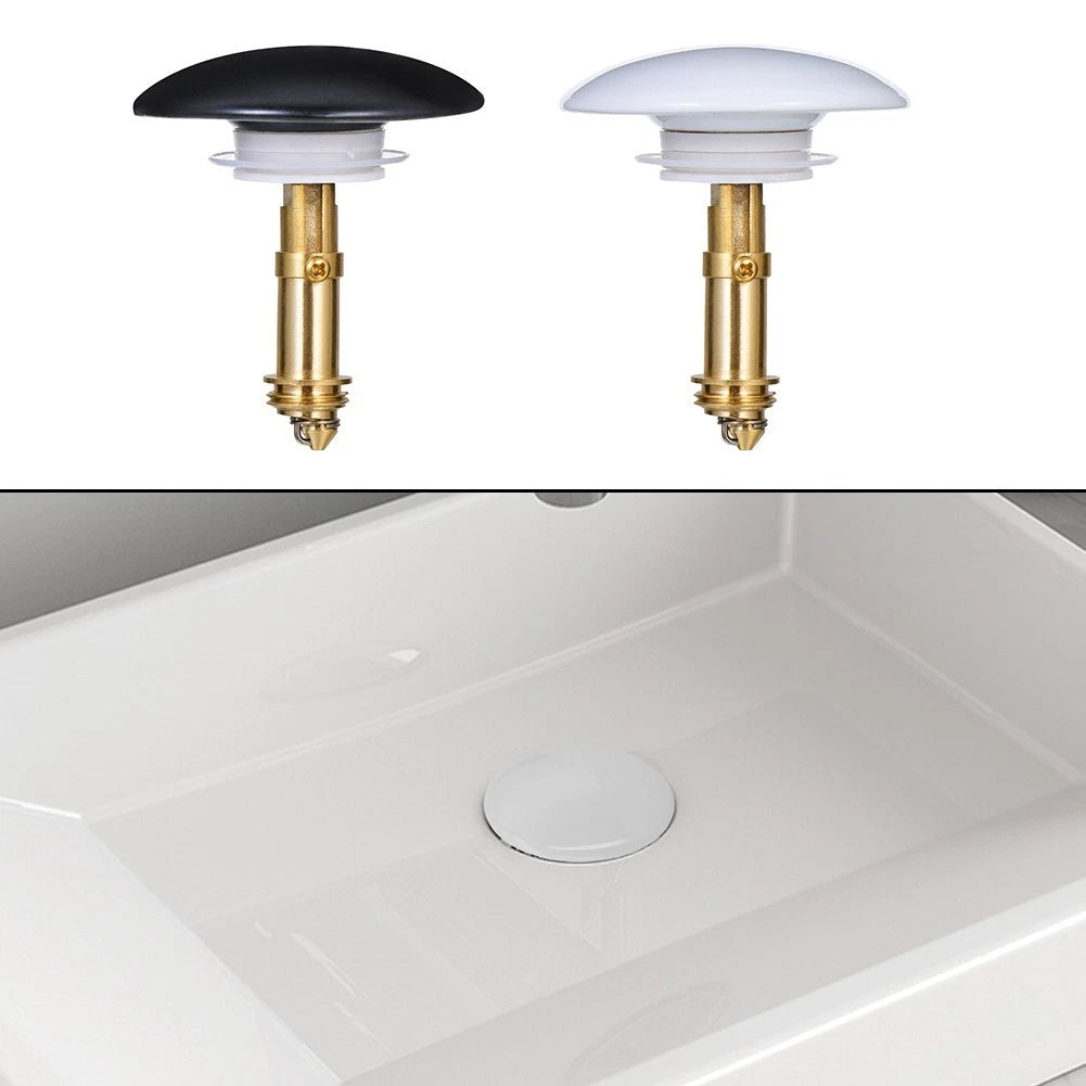 Up Drain Stopper For Sink With Push Button Mechanism In Brass For