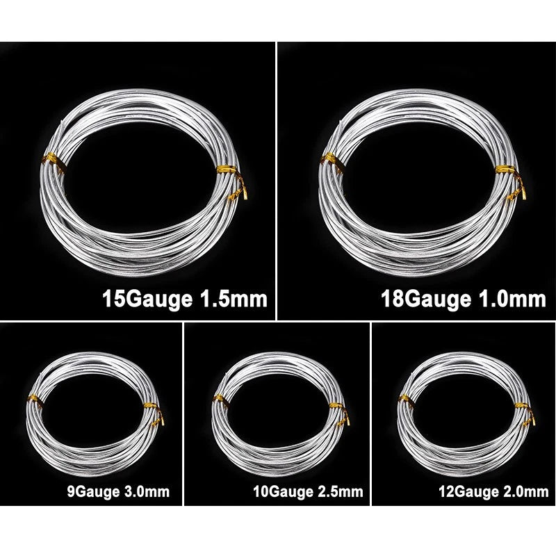 Silver Color Aluminum Wire Crafting, Floral, Jewelry Making