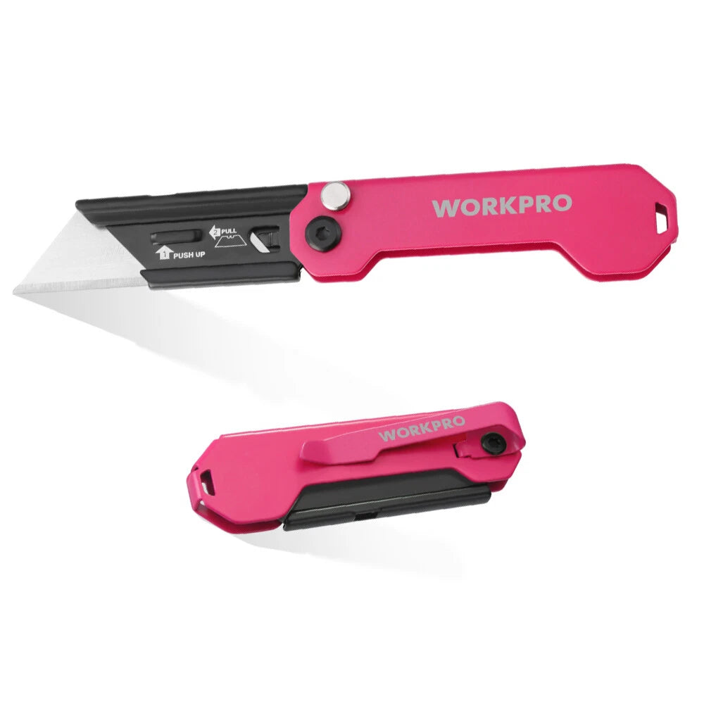 Workpro Folding Utility Knife Quick Change Blade Razor Knife Mini Box