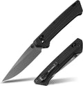 Flissa Folding Pocket Knife D2 Steel Blade Shaft Lock G10 Handle Ball