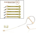 Beige Headset Microphone With For 2 Microphone Covers For Extra For