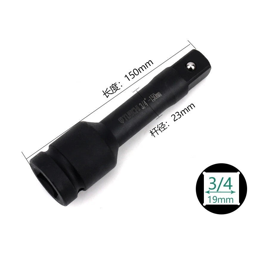 Cr-mo 3/4" Dr. Air Impact Extension Bar Socket Adapter 6"/150mm