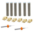 3d Printer Extruder Brass Head Nozzle+m6 Throat Tube + Drills