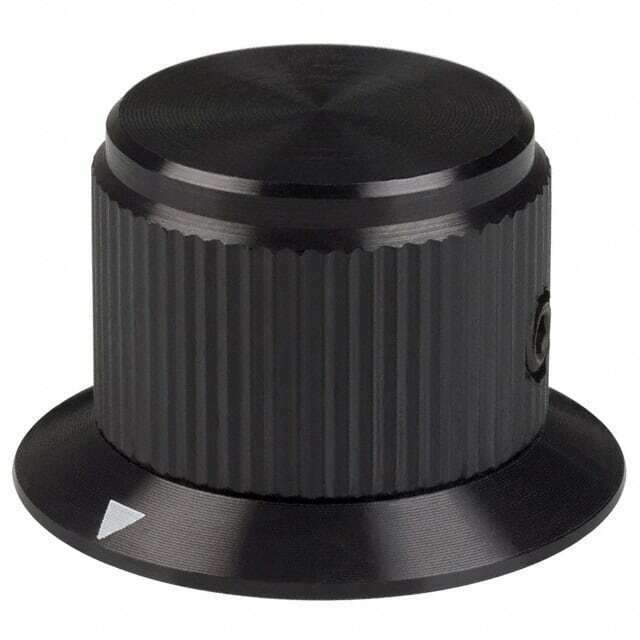 Knurled Metal Knob with Skirt 0.236"
