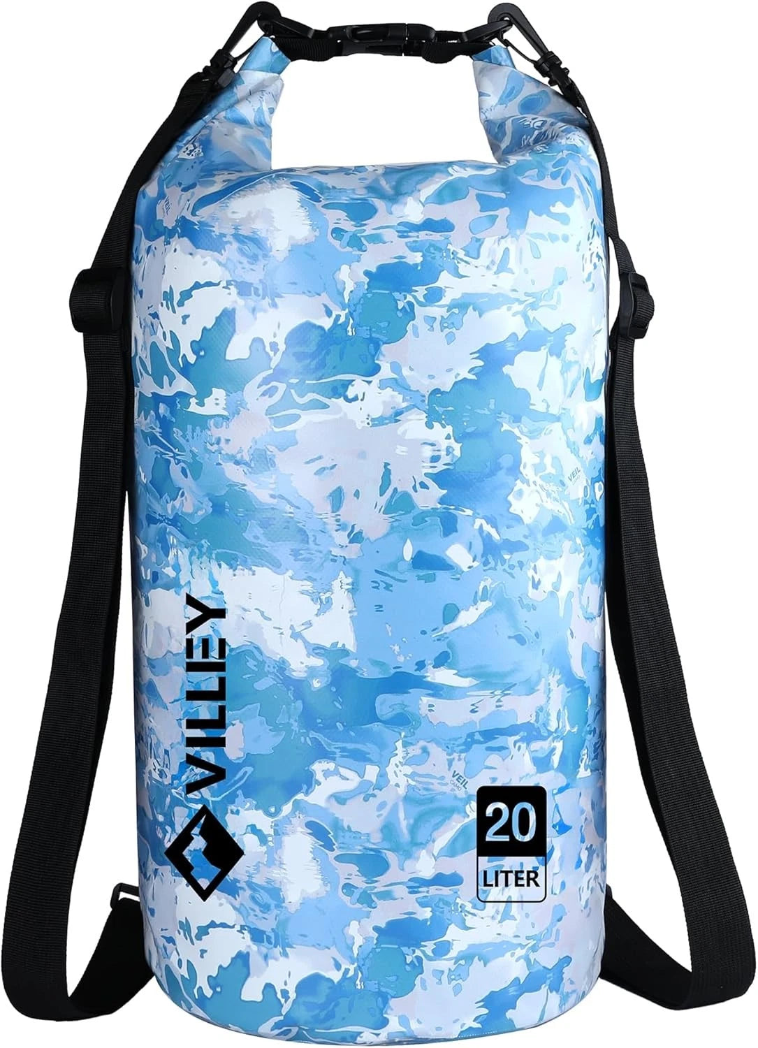 Villey 20l Waterproof Dry Bag Roll Top Gear Sack For Kayaking Boating