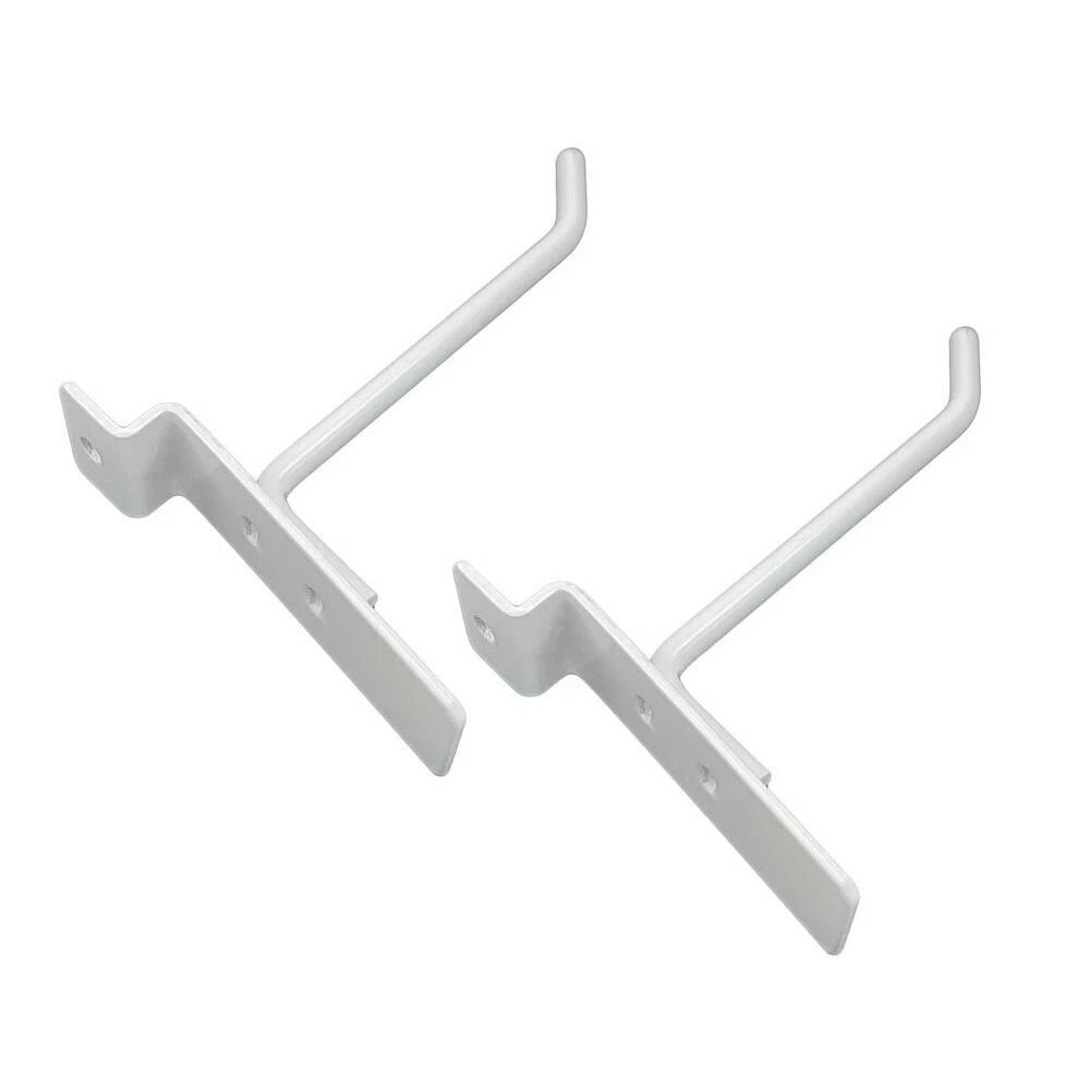 4" Slatwall Hook Panel Display Hooks, 1/4" Thickness Metal, Gloss