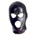 3holes Head Mask Hood Head Mask Halloween Carnival Leather Latex
