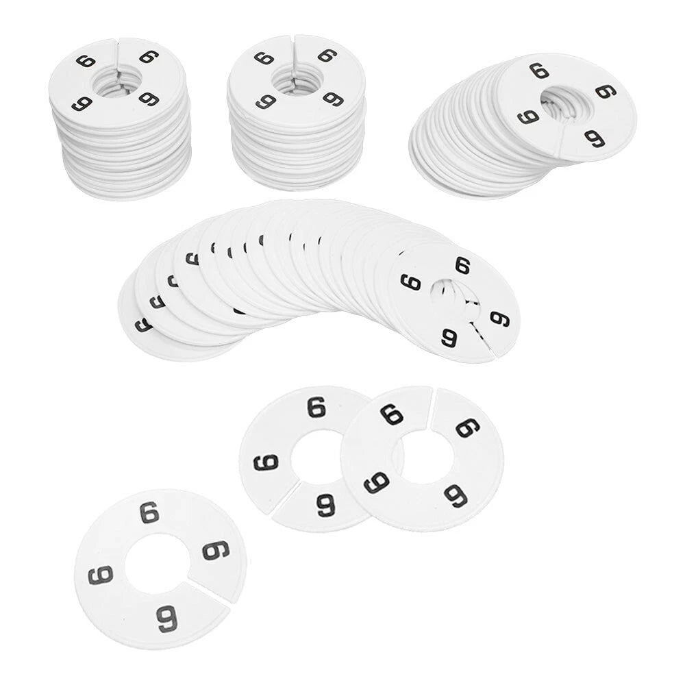 Hangers Retail Clothing Rack 3-1/2" Round Plastic Size 6 Dividers
