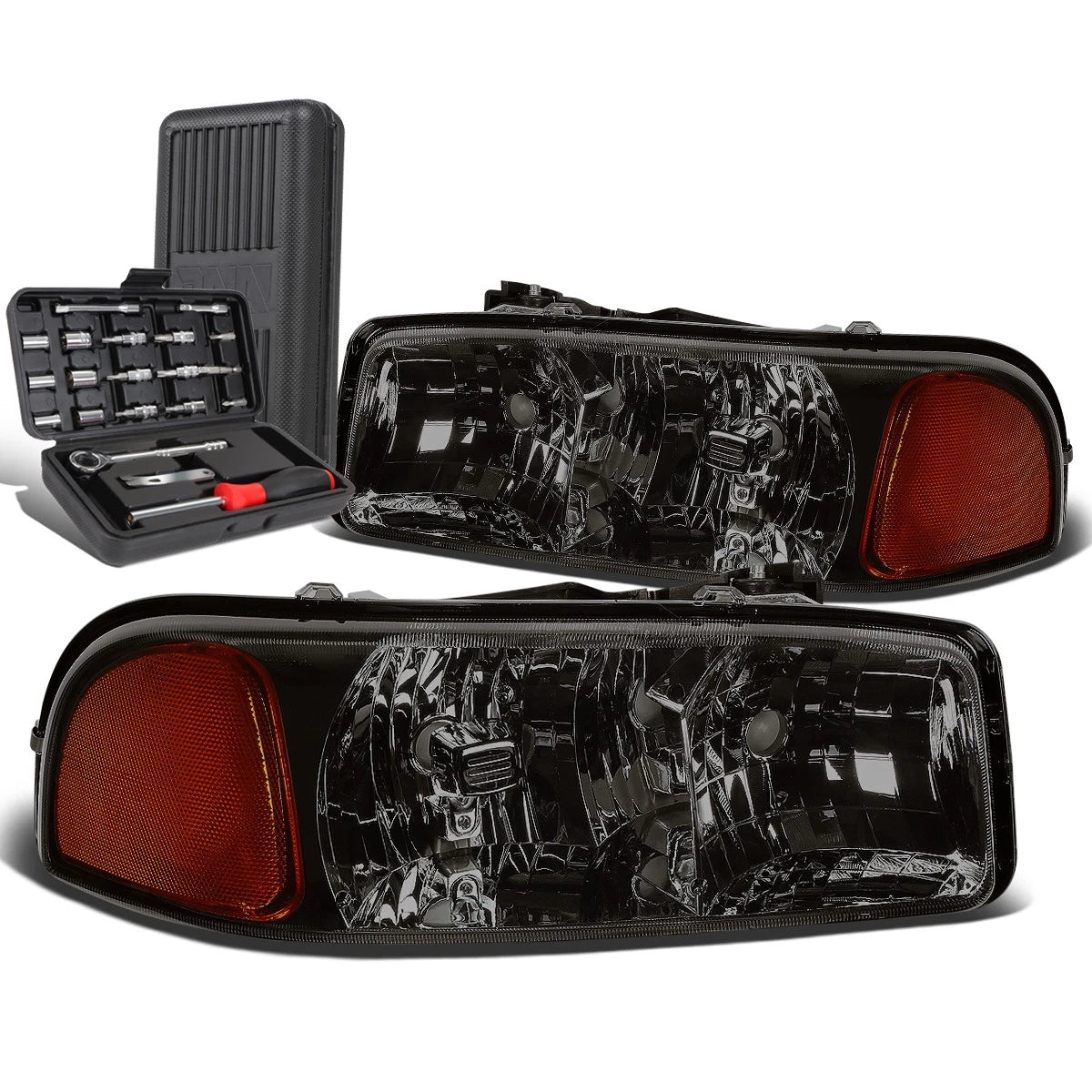 For 1999-2007 Gmc Sierra 1500 Yukon Smoked Amber | Built Supply Co