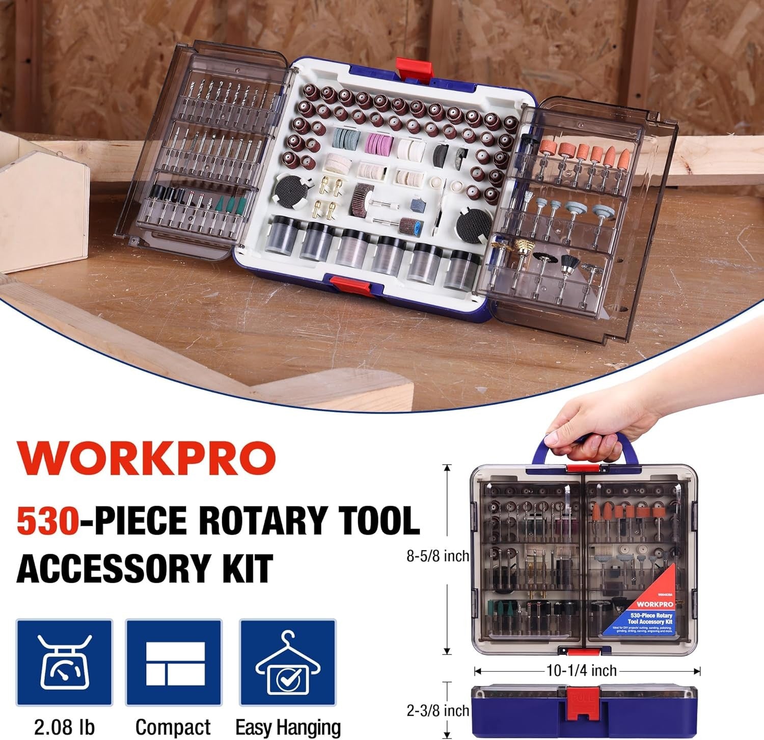 WORKPRO 530PCS Rotary Tool Accessories Kit by WORKPRO