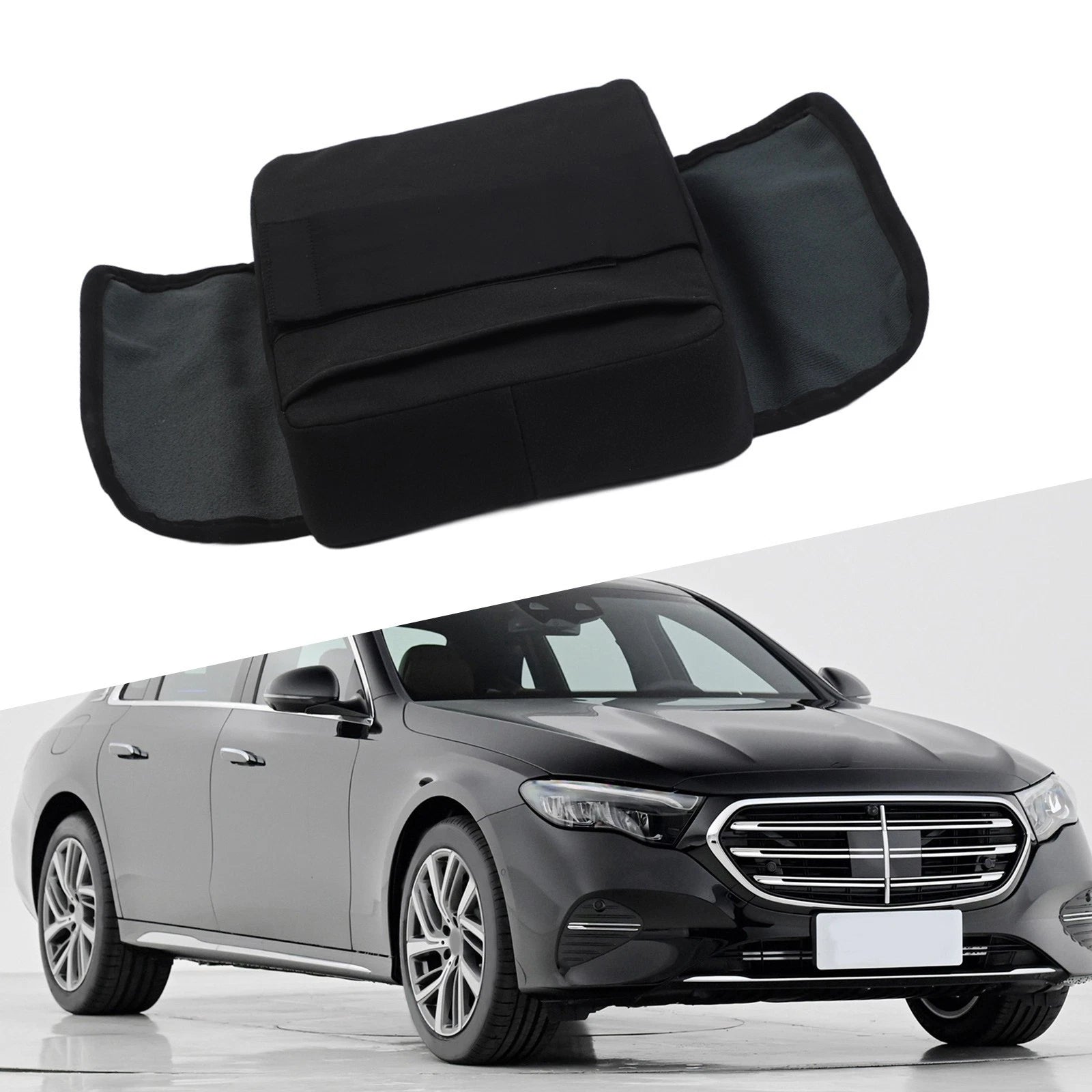 Memory Foam Armrest Pad With Two Storage Compartments For Cars Trucks
