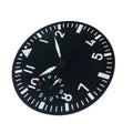 Fit Eta 6497 Watch Movement Green Luminous 38.9mm Black Watch Dial +
