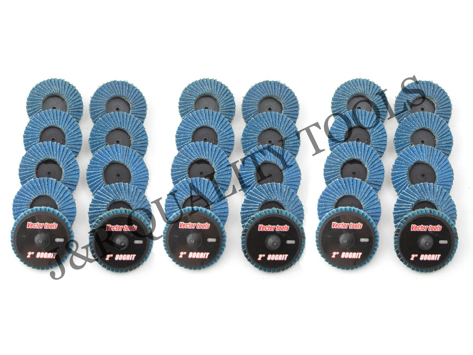 30pk 2" 80 Grit Flap Sanding Disc Wheels