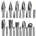 Carbide Burr Set 1/8 Shank Head Max Dia 10mm Die | Built Supply Co