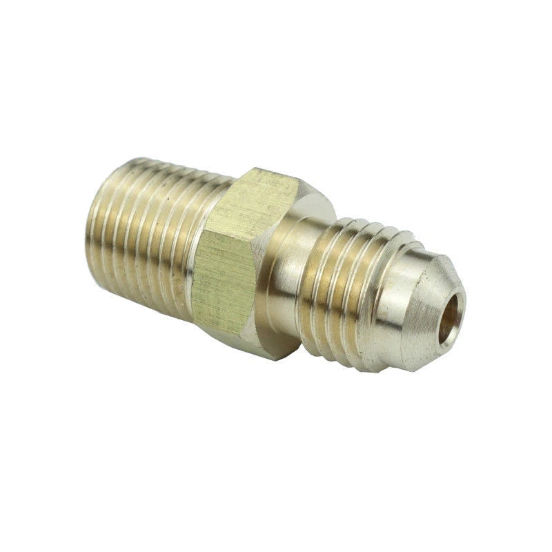 48F-4-4 Brass Fitting 1/4" Male 45 Flare X 1/4" Male NPT Pipe PARKER HANNIFIN