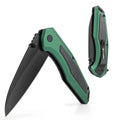 FLISSA Folding Pocket Knifew/Carbon Fiber Aluminium Handle  SANDVIK 14C28N Blade