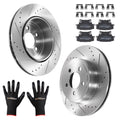 Rear Disc Brake Rotors Ceramic Pads for Dodge Challenger 2009-23