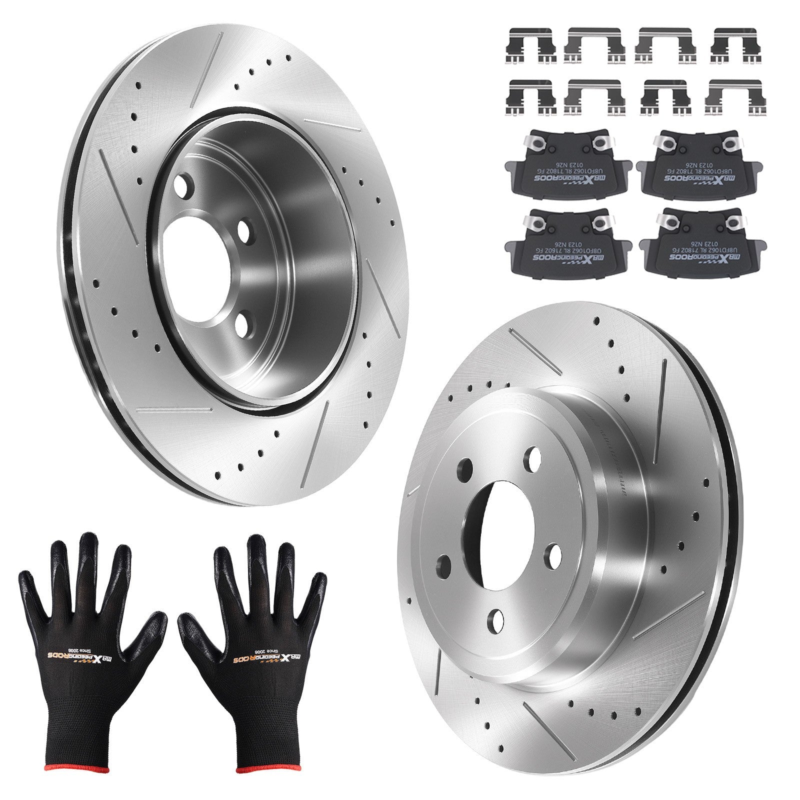 Rear Disc Brake Rotors Ceramic Pads for Dodge Challenger 2009-23