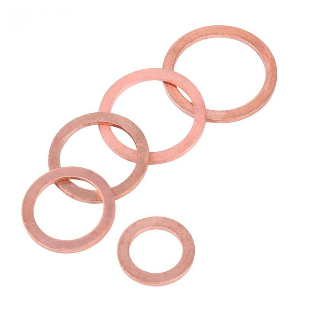 Copper Washer Gasket Seal Ring Sump Plug Water Fuel hydraulic