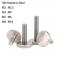Flat Head Grip Thumb Screw GB835 304 Stainless Steel 2