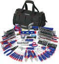 WORKPRO 322PCS Mechanics Tool Sets Kit Socket Ratchet 6-Point Repair Tool W/ Bag