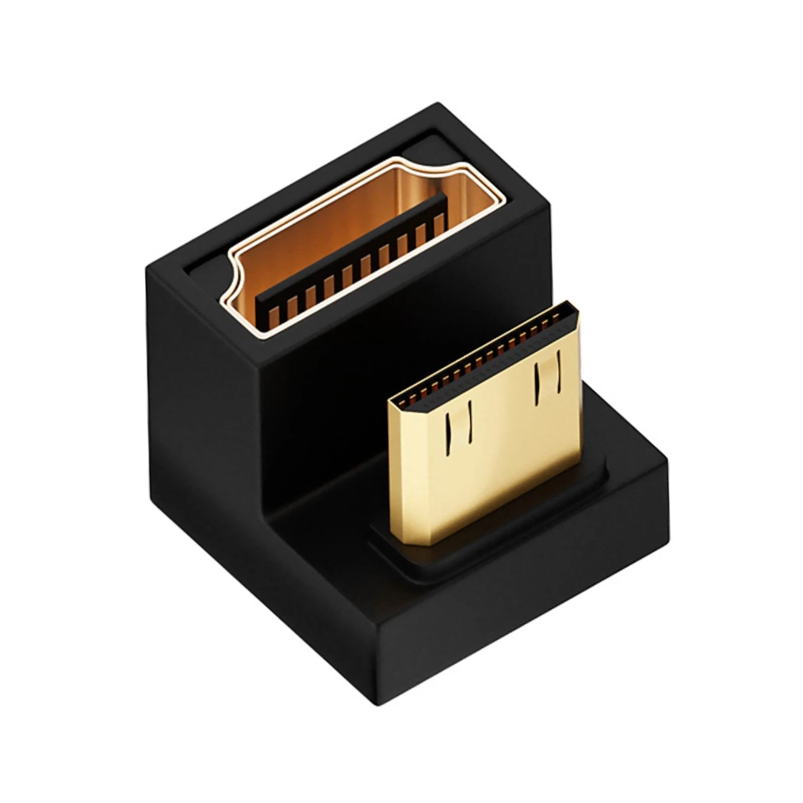 U Shape Mini Hdmi To Hdmi Adapter 8k Mini Hdmi Male To 180 Degree For