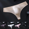 Men Bulge Pouch Thong Ice Silk Lace Seamless G String Underwear