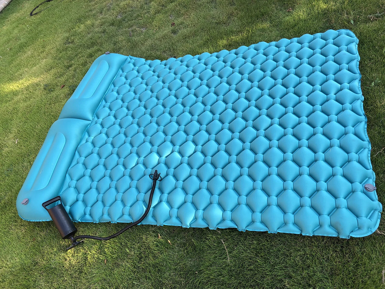 Inflatable Airbed Mattress Sleep 2 Person W/pillow 4 Backpacking