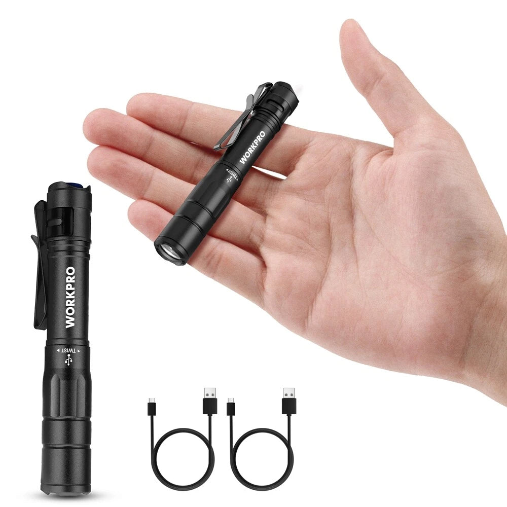 Workpro 2-packs Rechargeable Led Pen Light | Built Supply Co