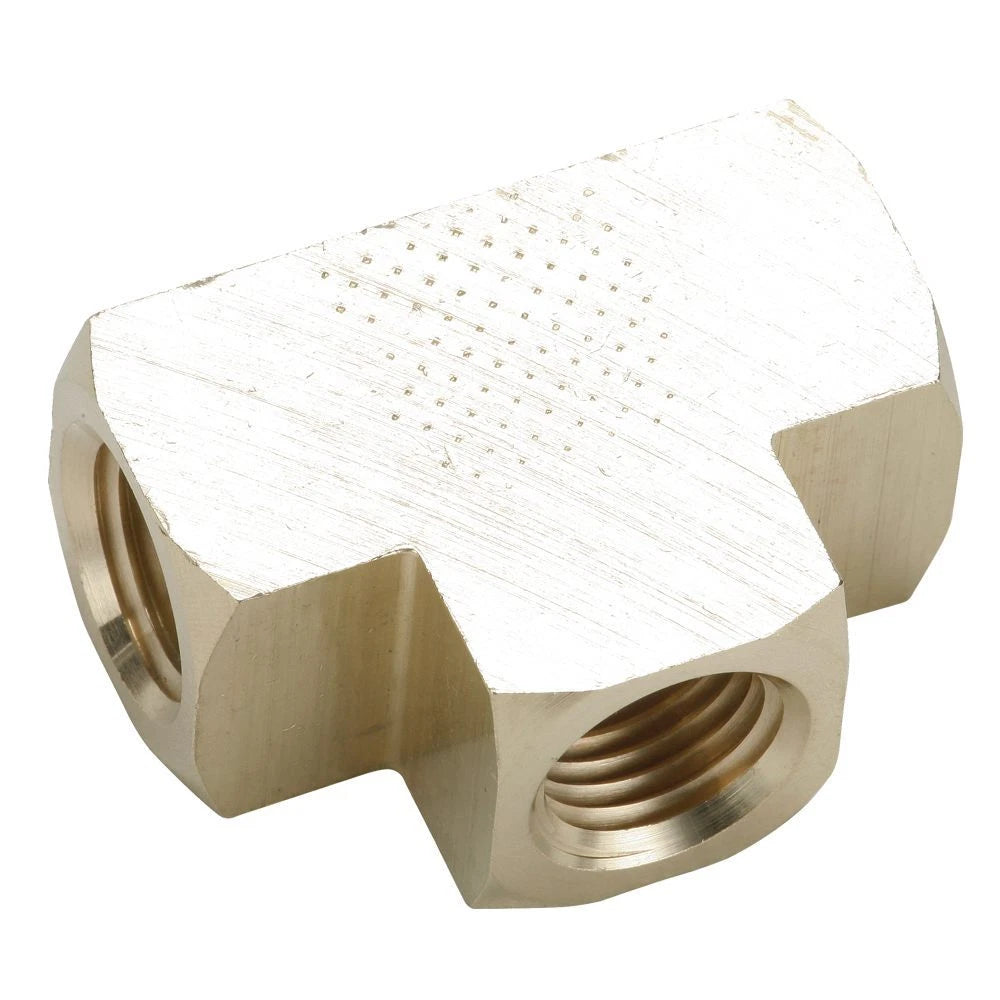 Parker 2203p-4 Brass Female Pipe Tee 1/4" Extruded Brass Barstock.