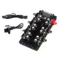 1 To 6 Way Cooling Fan Hub Splitter Sata 12V 4pin Pwm Adapter Speed